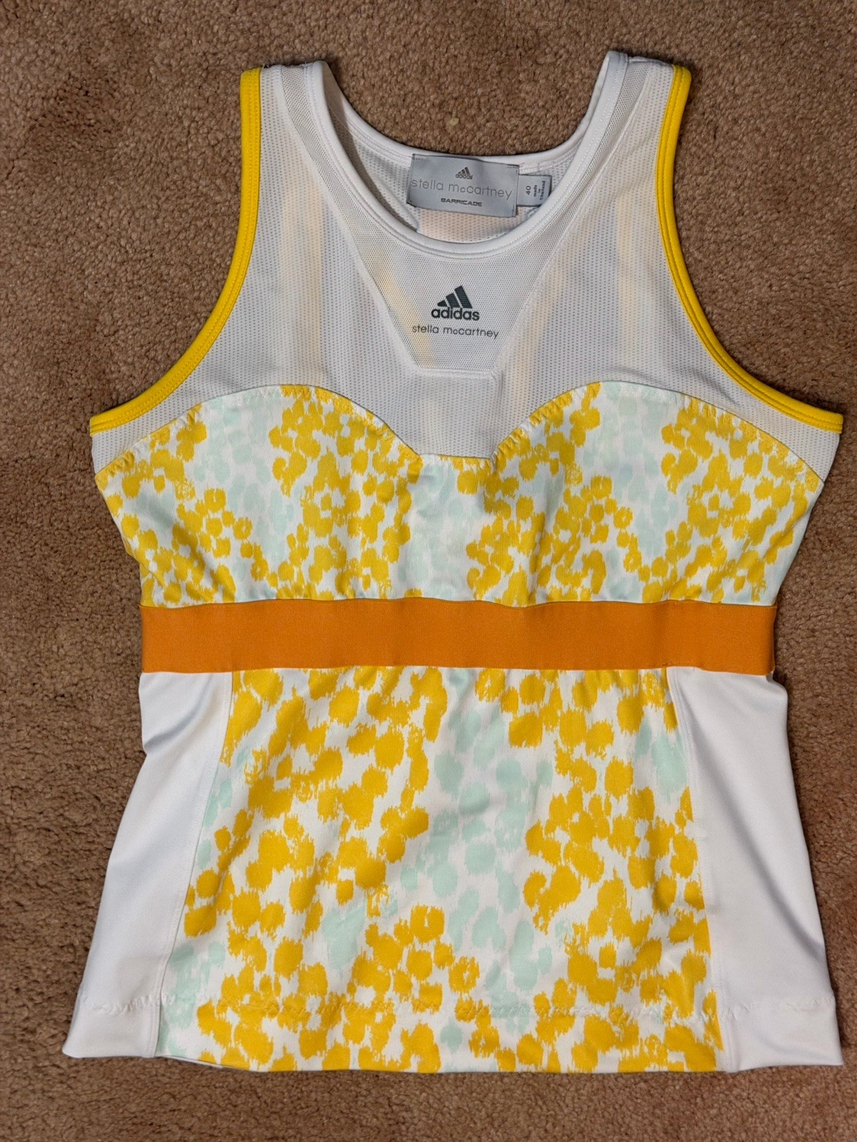 Adidas by Stella McCartney Tank Top Size 40 Green Barricade Tennis Pickle Ball