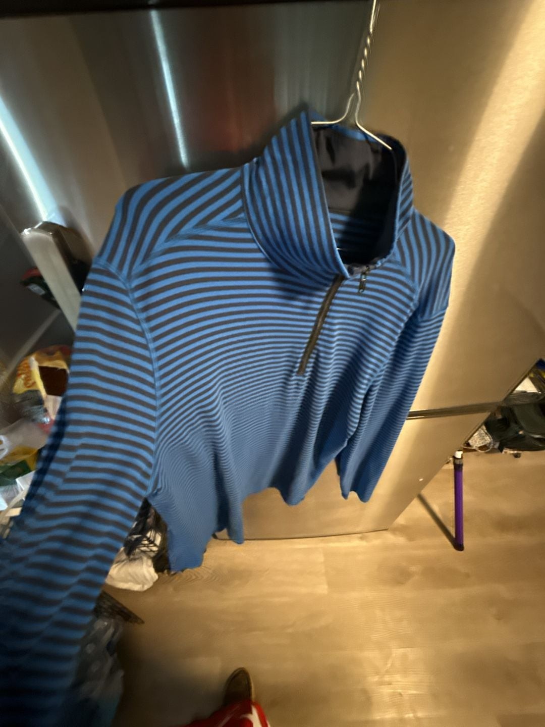Lululemon Velocity 1/4 Zip Pullover in Mini Hyper Stripe