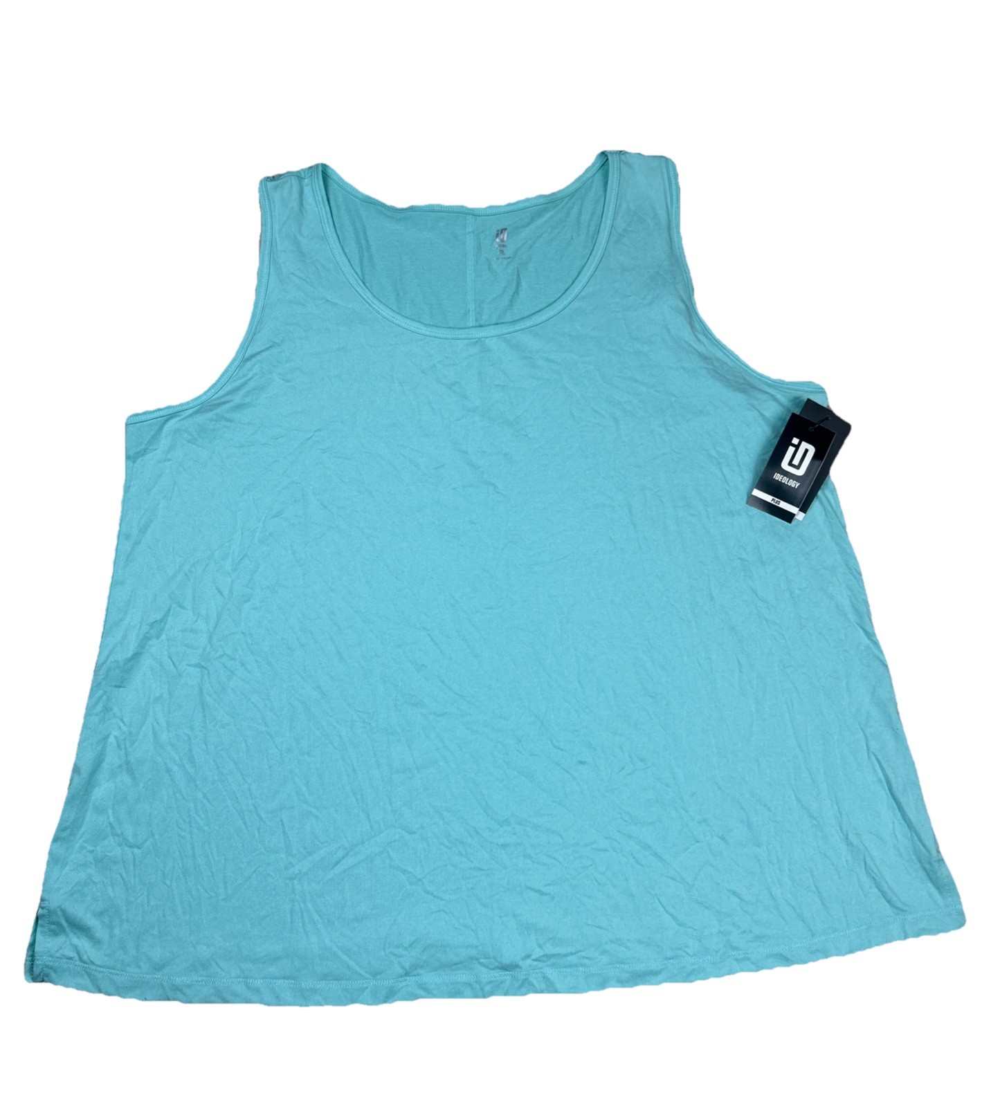 ID Ideology Women’s Plus 2X Super Soft Tank Top Teal Blue Performance Undershirt