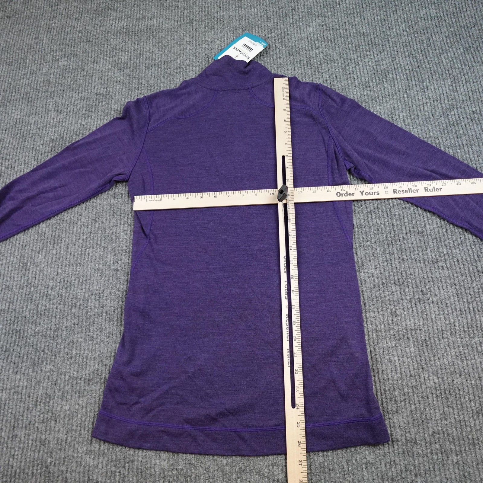 Smartwool Pullover Womens Medium Purple Merino 250 Wool 1/4 Zip Base Layer