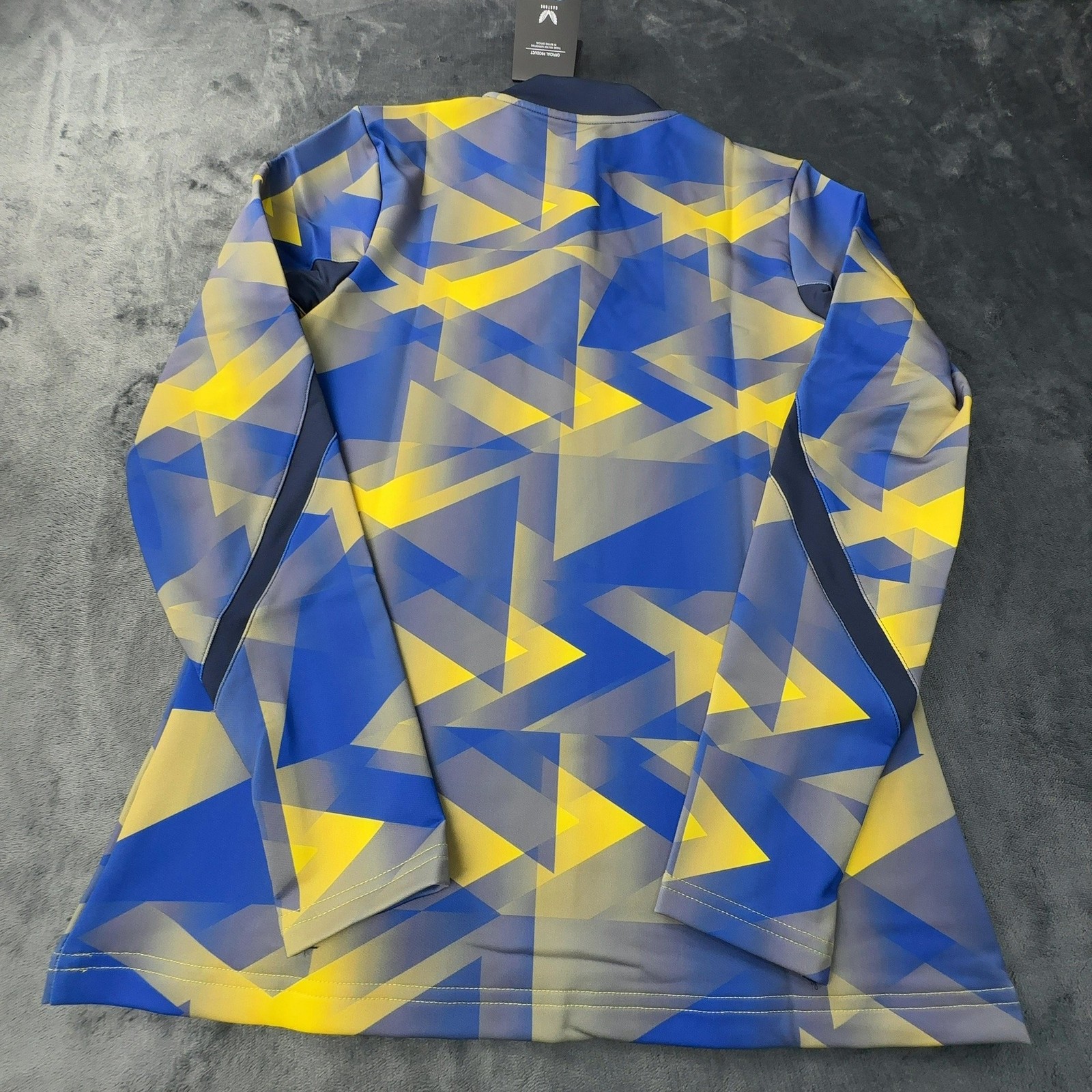 Castore Everton Third Matchday 1/4 Zip Midlayer Women’s UK 8 Blue Yellow Geometr