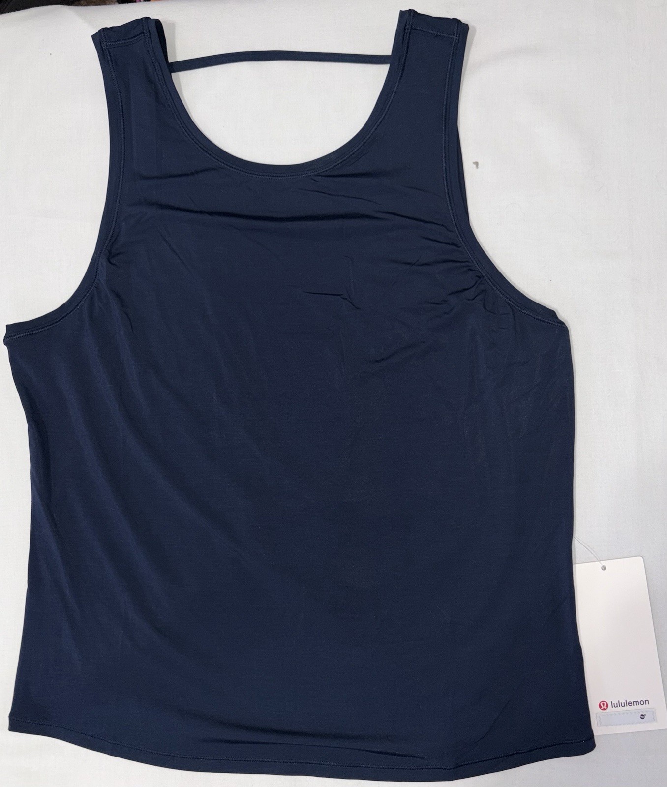 NWT💎LULULEMON💎SIZE 12💎DEEP STRETCH TANK💎AUTHENTIC💎HIP LENGTH💎TRUE NAVY