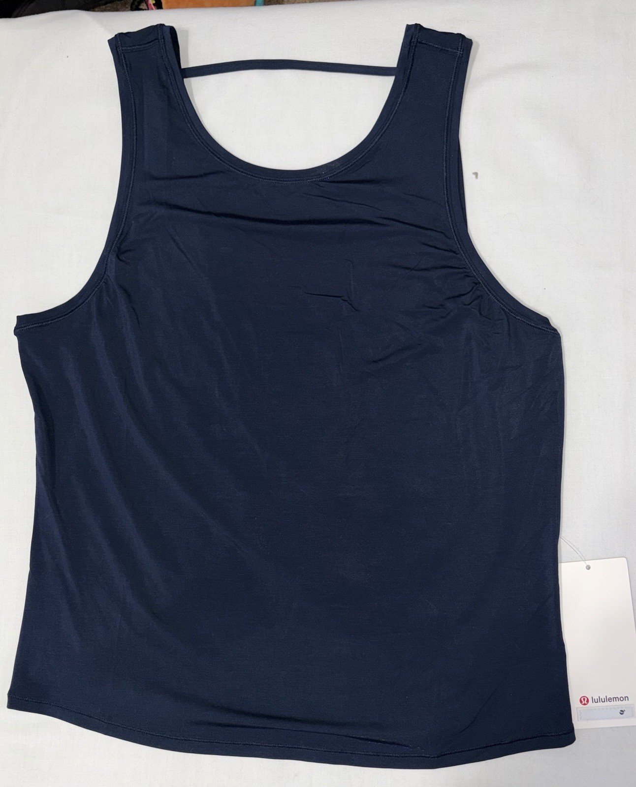 NWT💎LULULEMON💎SIZE 12💎DEEP STRETCH TANK💎AUTHENTIC💎HIP LENGTH💎TRUE NAVY