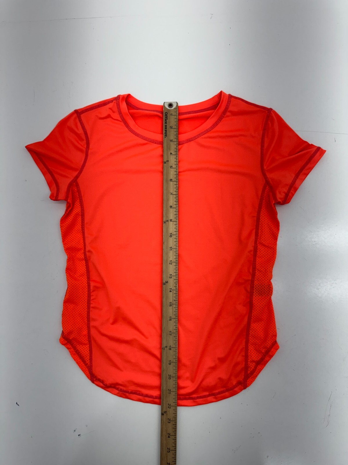 Shein Bright Orange Athletic Short Sleeve Shirt Womens Size Medium