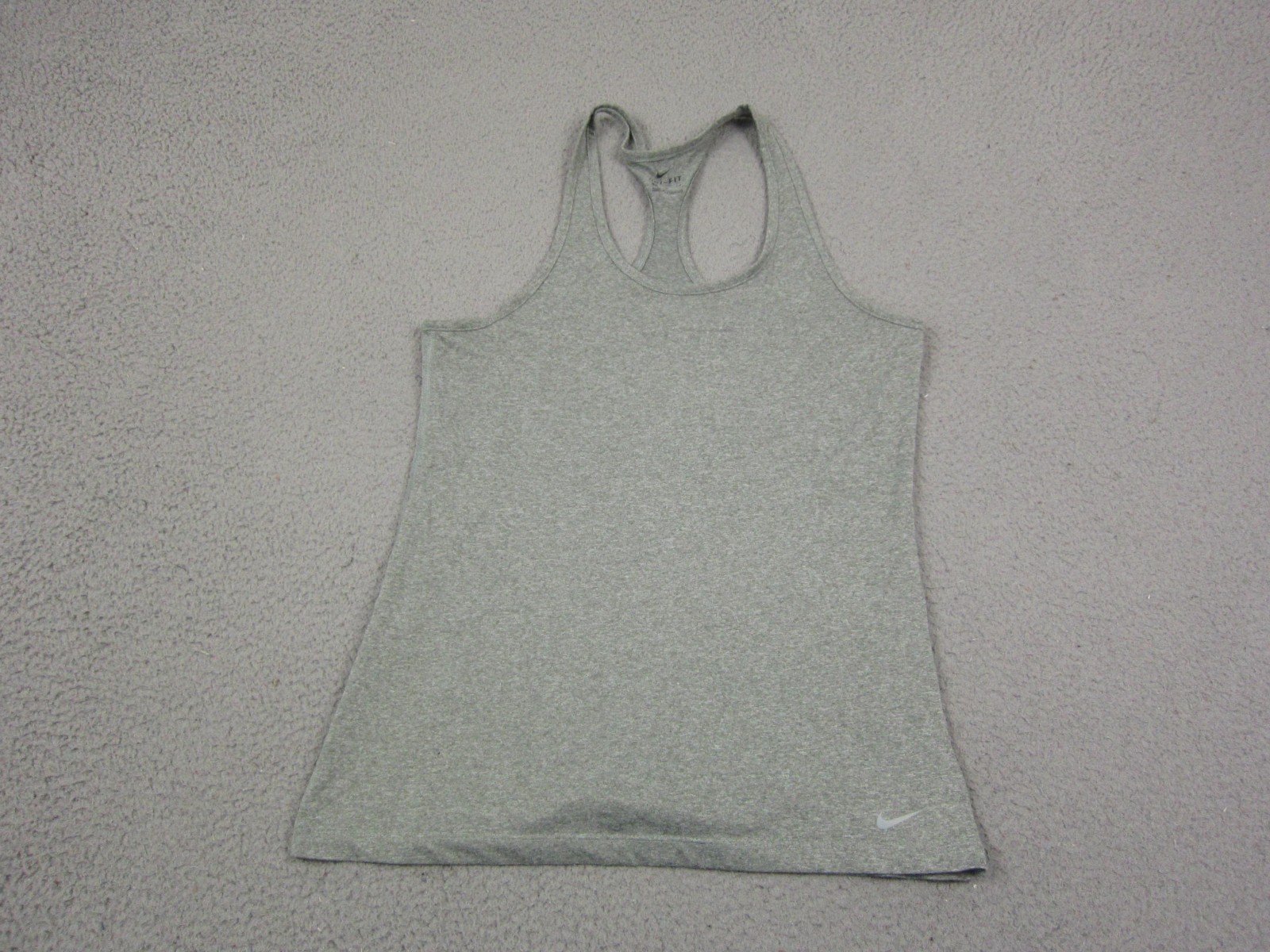 Nike Tank Top Shirt Womens Medium Gray Racerback Athletic Sports Gym Workout