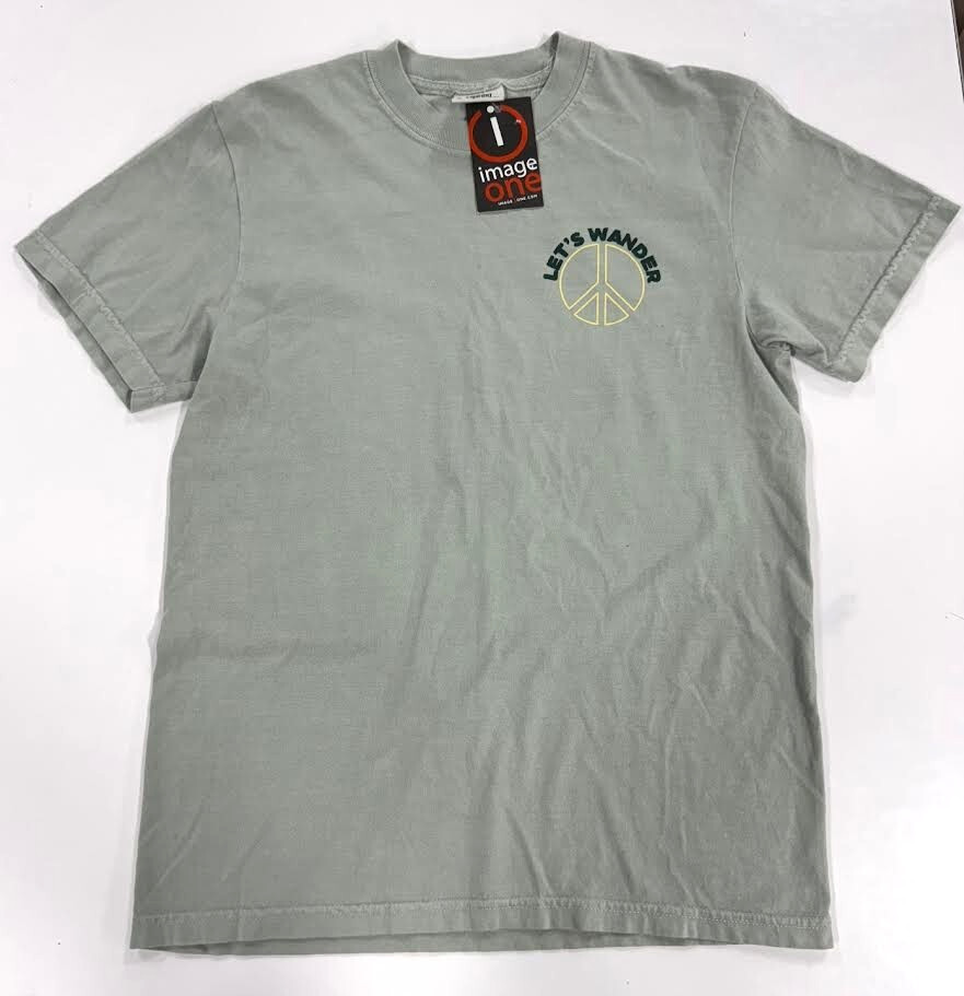 COMFORT COLORS ‘ LET’S WANDER TEE ‘ UNISEX SIZE SMALL ‘ BAY GREEN ‘