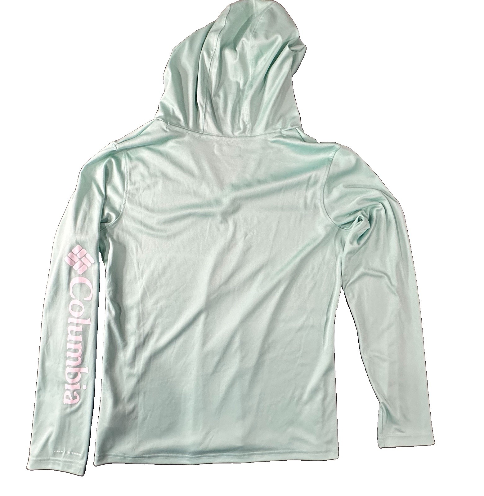 Columbia Womens PFG Tidal Tee II Hoodie Size M Medium Gulf Stream Mint Green UPF