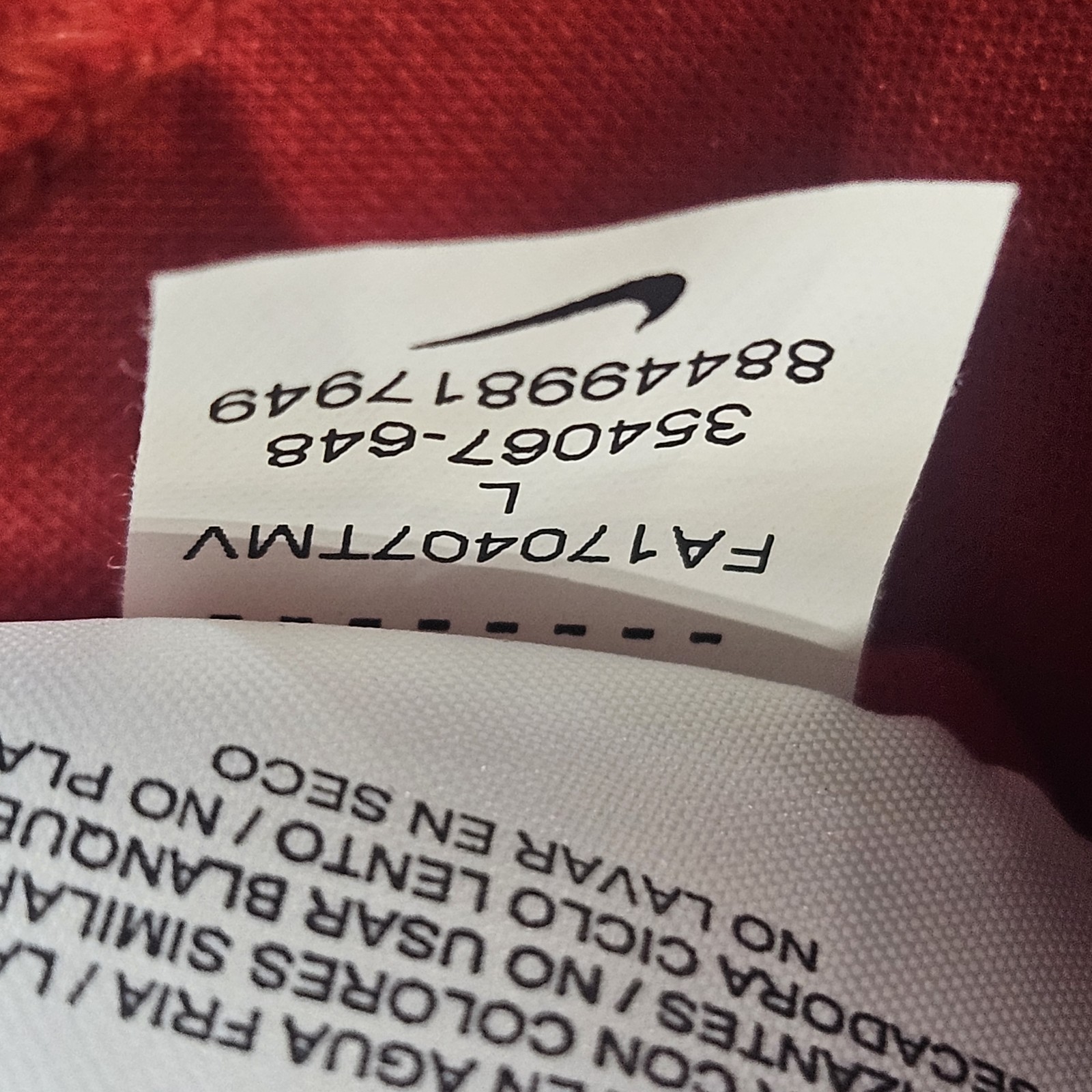 Joe Namath Nike Polo Shirt Womens Large Red Legends Golf Limited Edition Logo