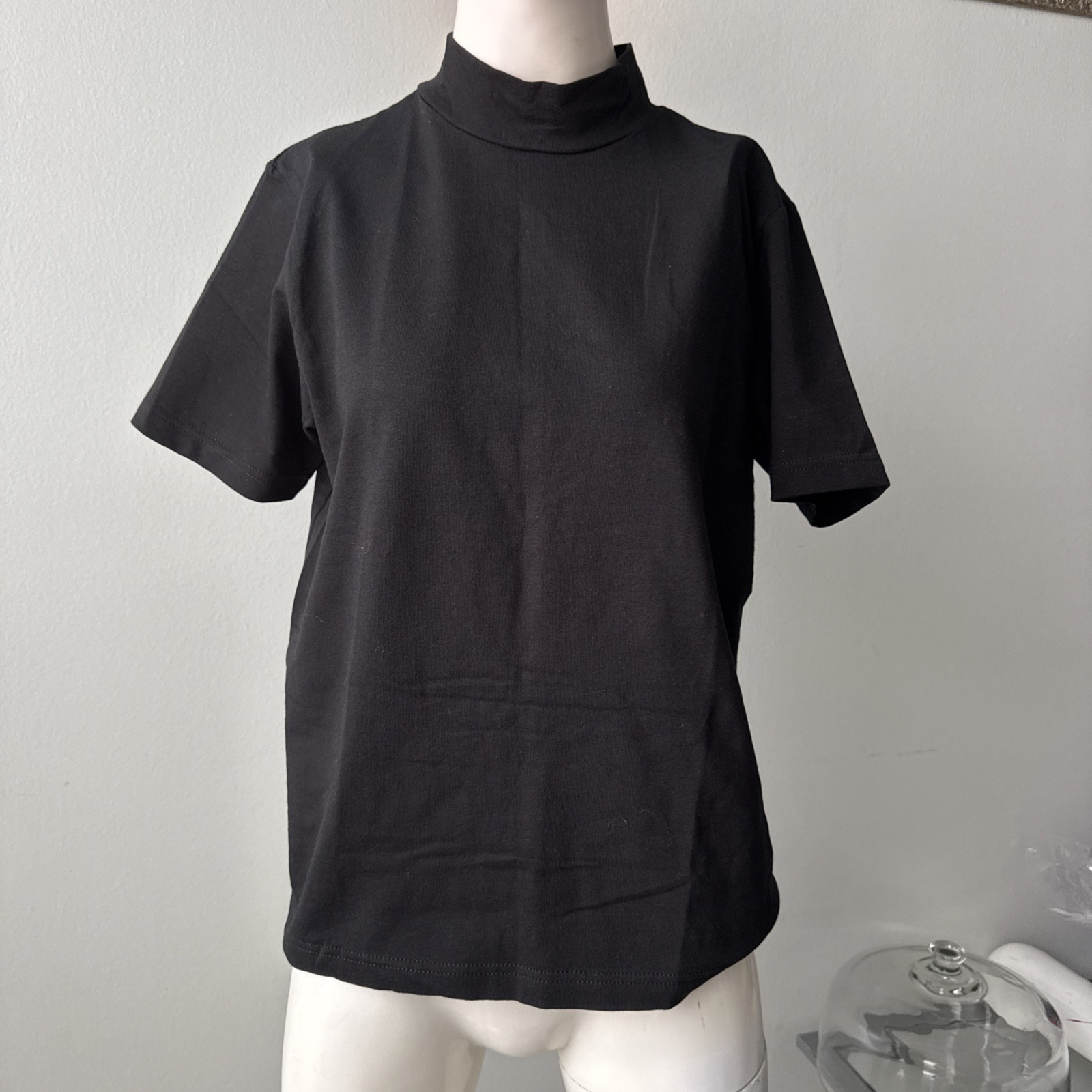 Blassport Bill pass Women Black Active T-Shirt L Petites Sz M/ Made In USA