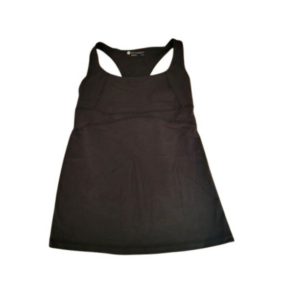 KiraGrace Black Strappy Workout Tank Top Racerback Made In USA Medium