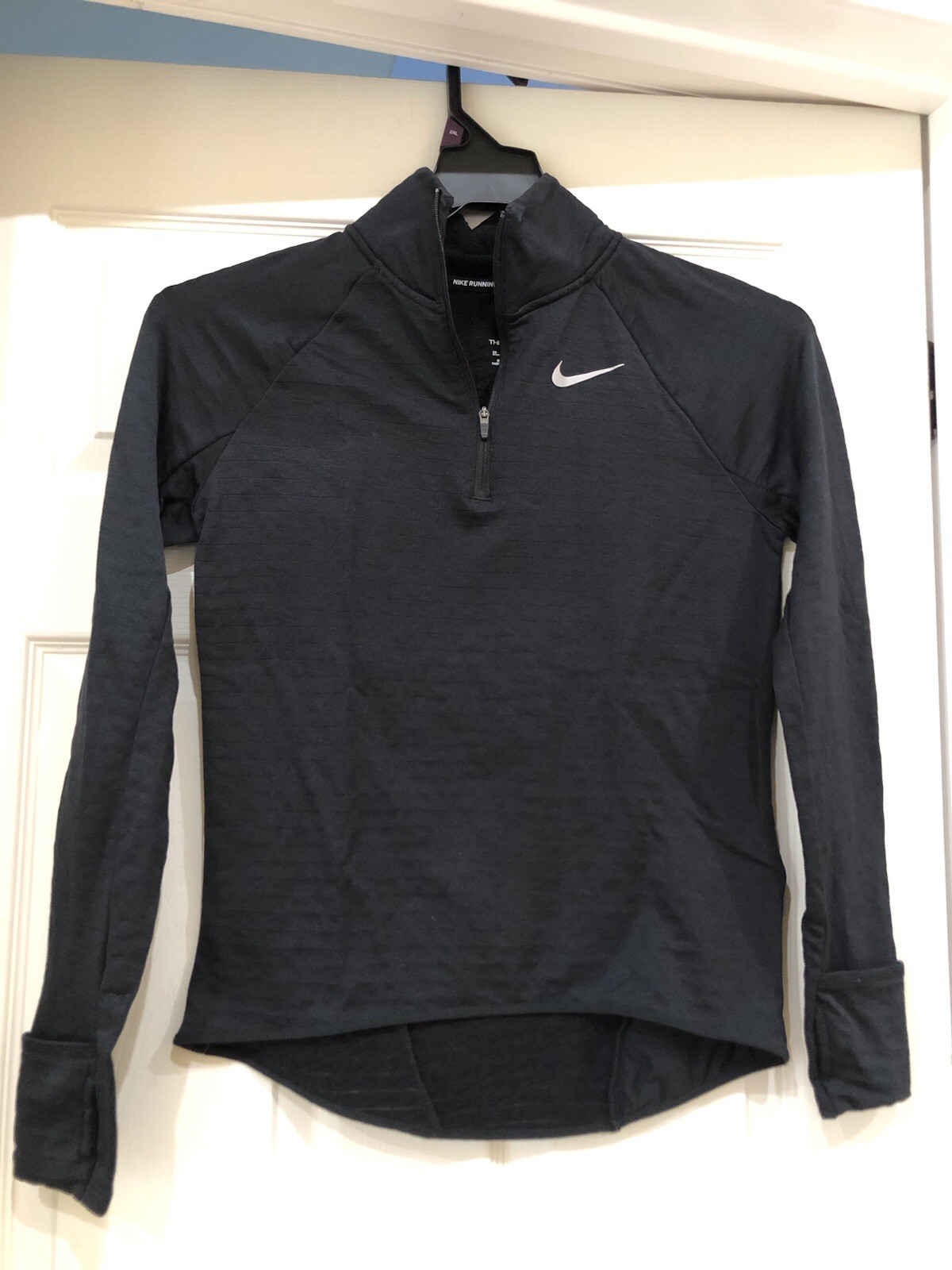 Nike Running 1/4 Zip Pullover Sweatshirt Black Women’s XS Dri Fit Long Sleeve