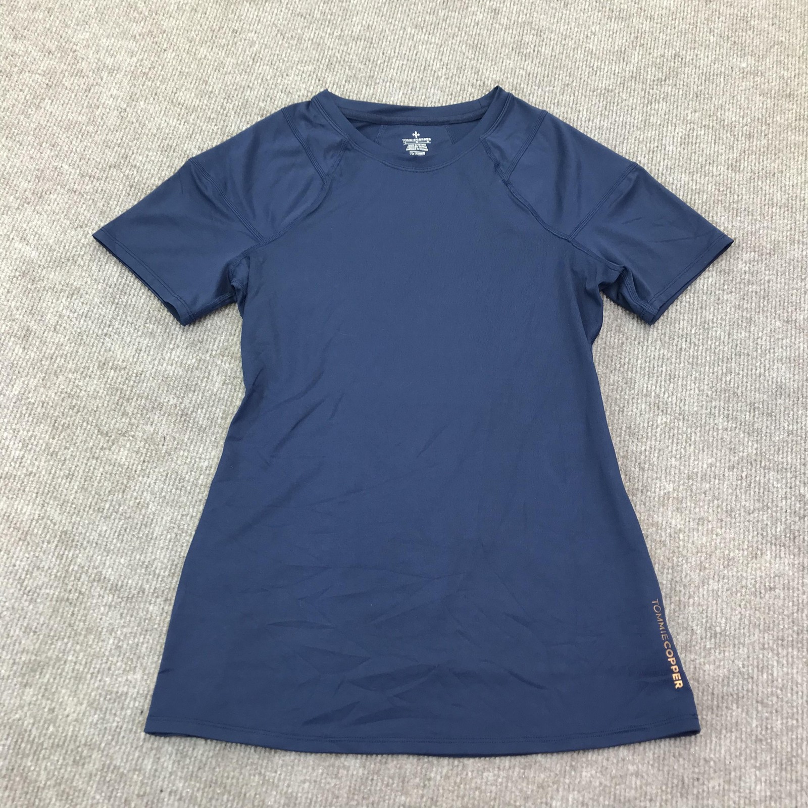 Tommie Copper Shirt Womens Large Blue Compression Copper Znergy Short Sleeve