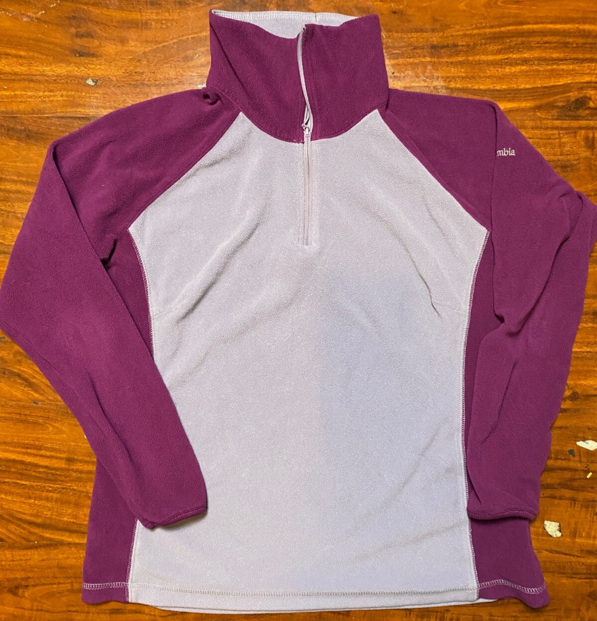 COLUMBIA Lavender And Purple Fleece Jacket Women’s Size XL