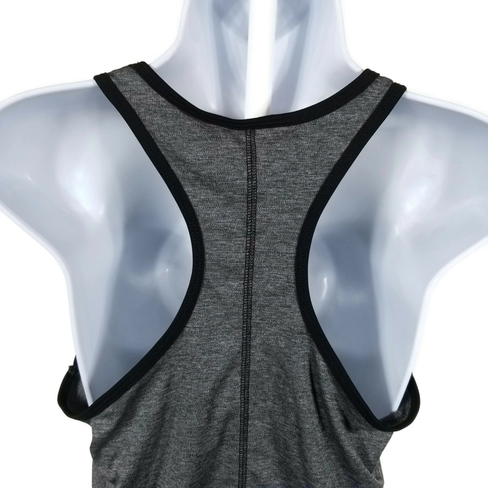 Old Navy Active Semi-Fitted Racerback Tank Top Womens M Gray Black