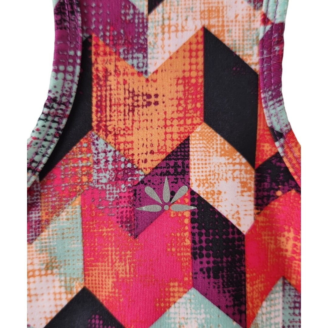 Lukka Multicolor Bright Racerback Athletic Tank Top Size Medium