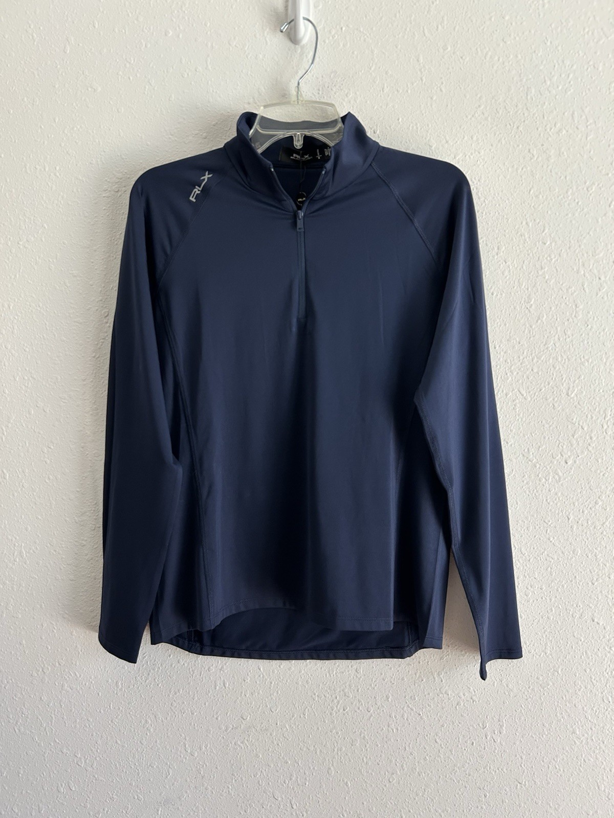 RLX Ralph Lauren 1/4 Zip Pullover Shirt Women’s Size M Blue Wicking Golf