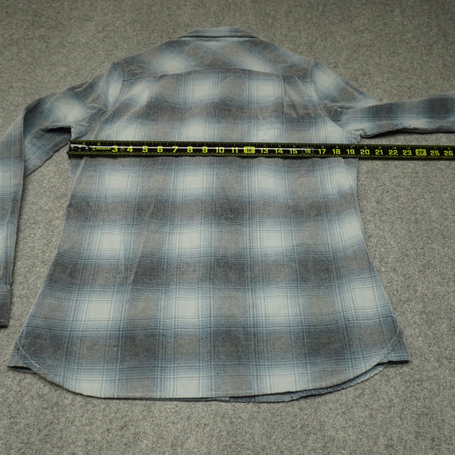 Island by Basic Options Women’s Blue Plaid Cotton Button-Up Shirt M