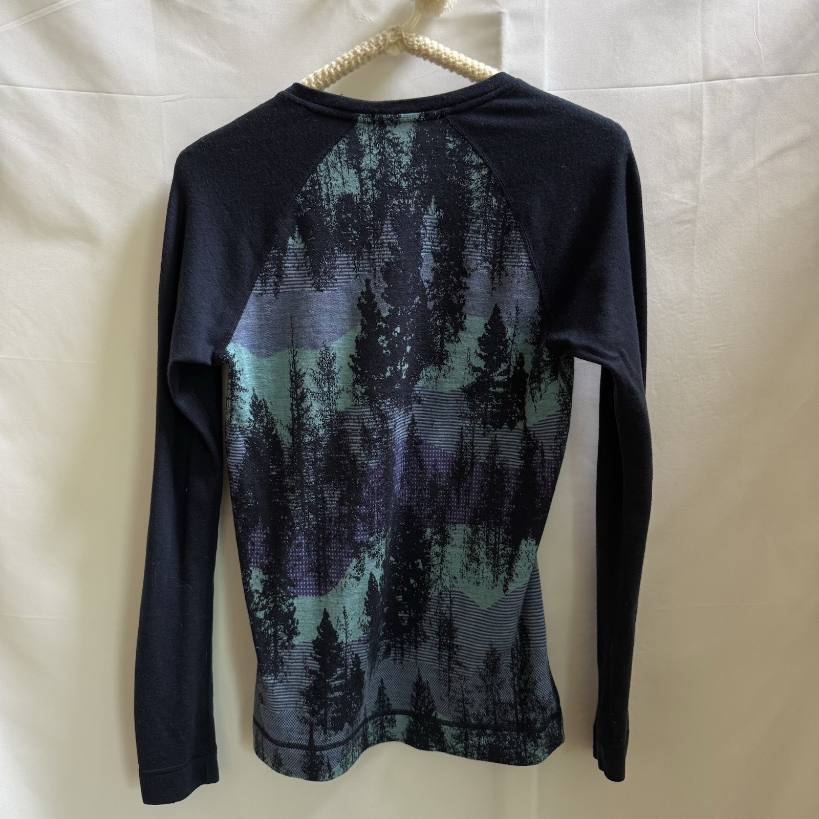 Smartwool Merino 250 Base Layer M Women’s Collar L/S Blue Woodsmoke Forest