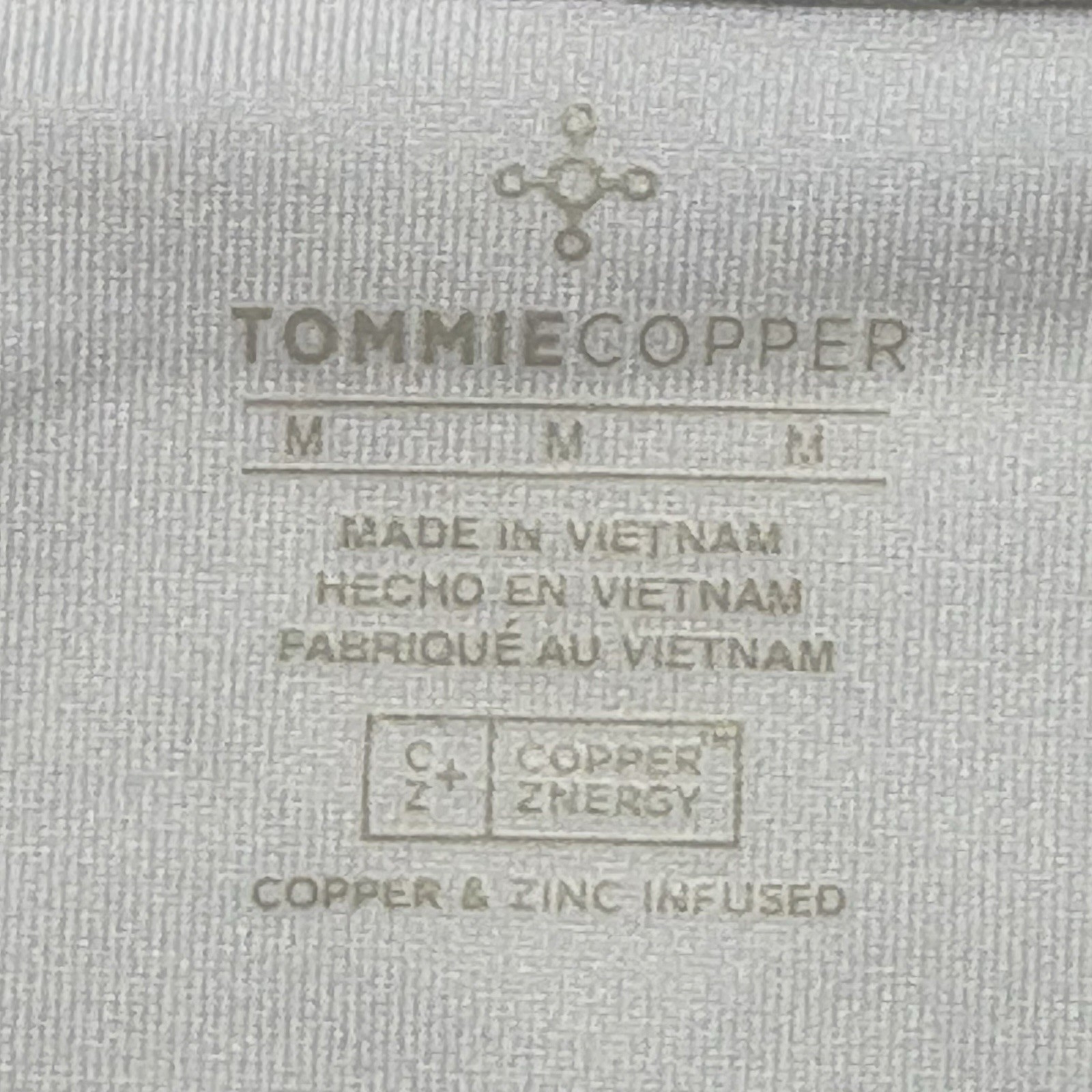 Tommie Copper Full Back Support Compression Shirt White Size M Zip Front $115