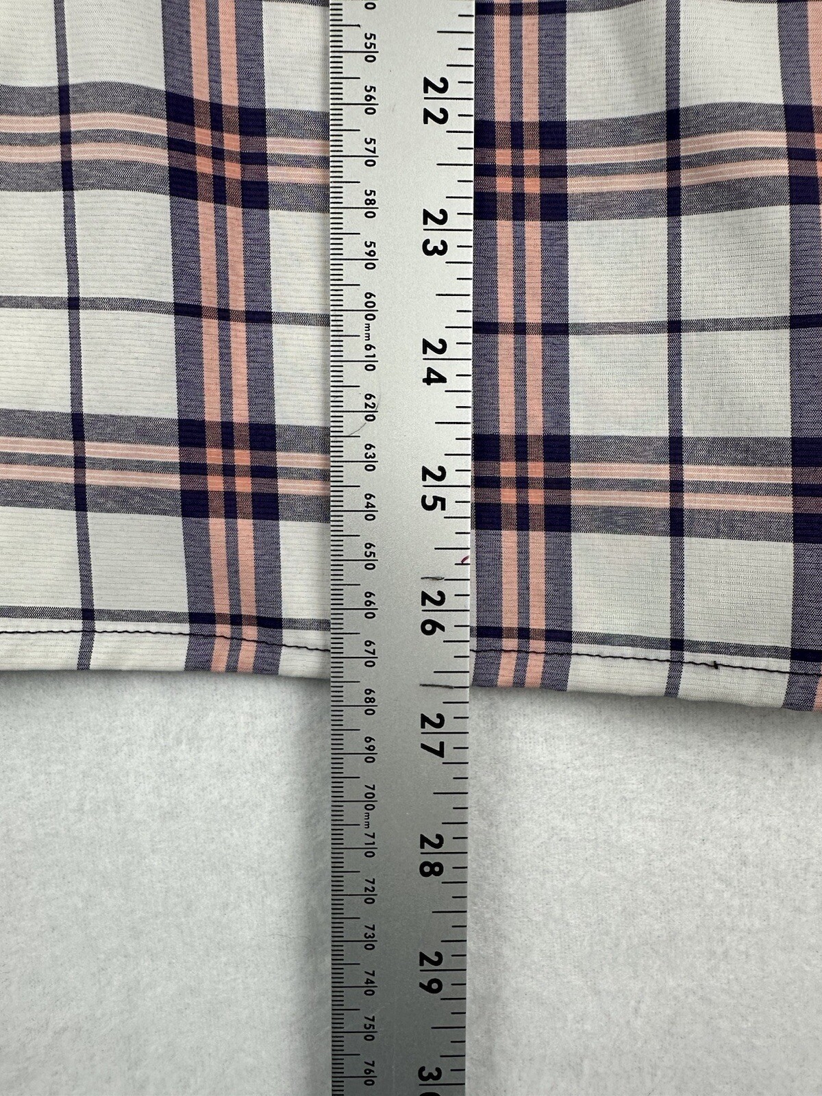 Ascend Multi Plaid Zip Pocket Roll Tab Sleeve Button-Up Shirt Stretch Size L
