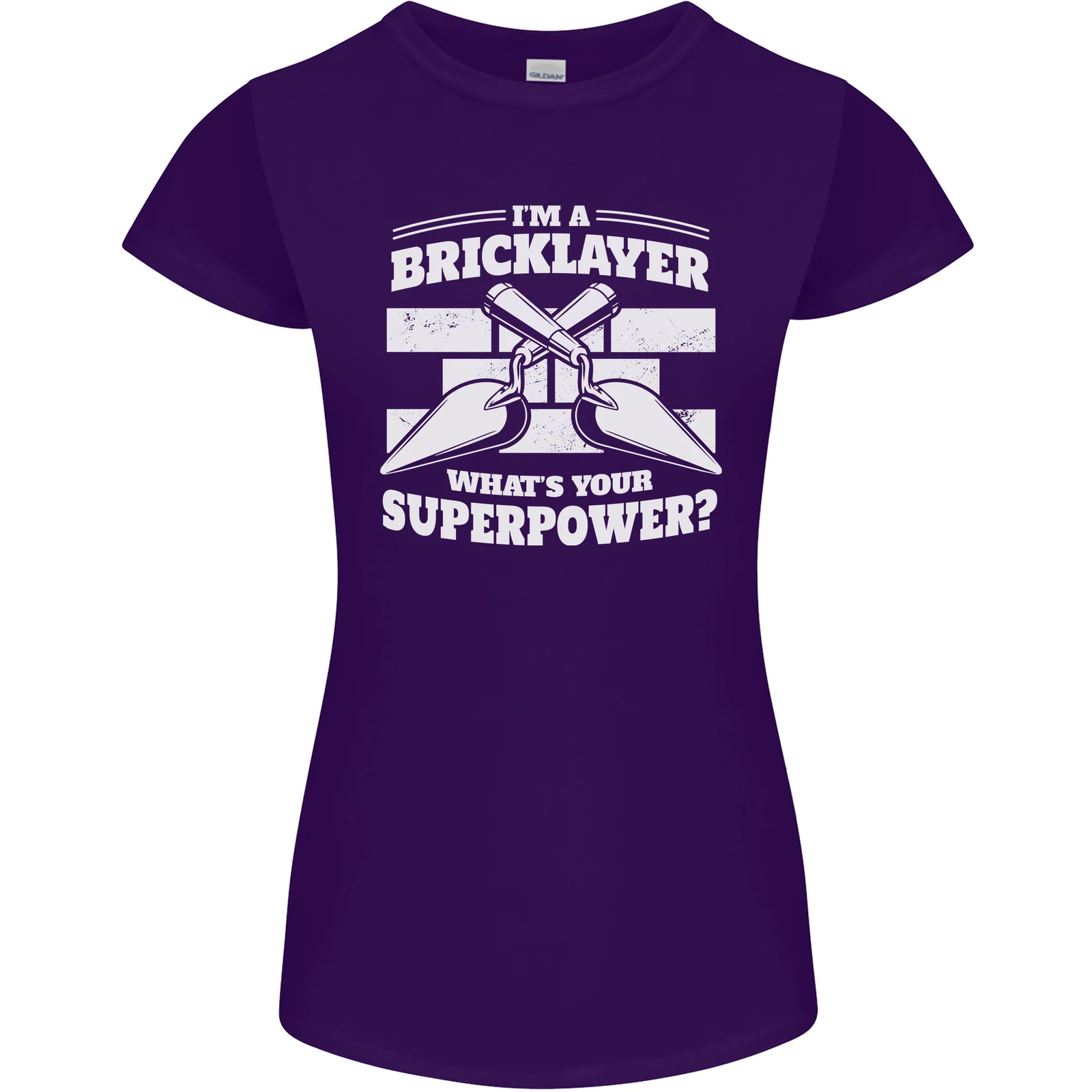 Bricklayer Whats Your Superpower Builder Bricky Womens Petite Cut T-Shirt