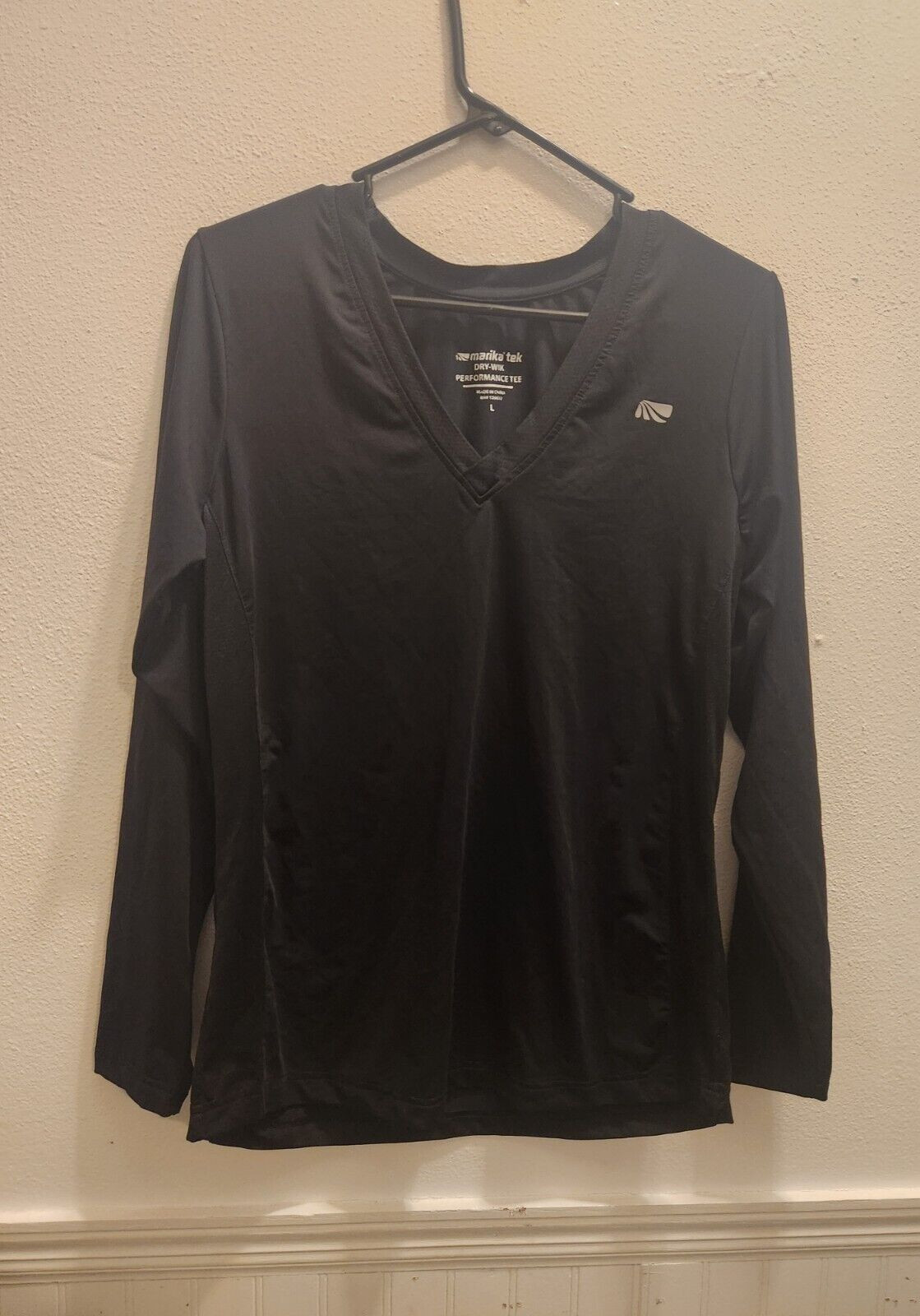 Marika Tek Dry Wik Womens sz L Black Long Sleeve Performance Tee #48