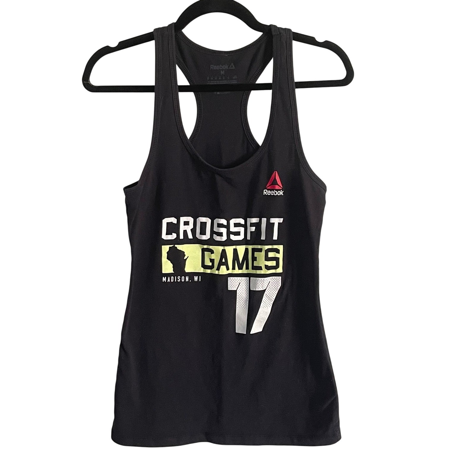 Reebok CrossFit Games 2017 Tank Top Black Womens Size Medium Racerback Athletic