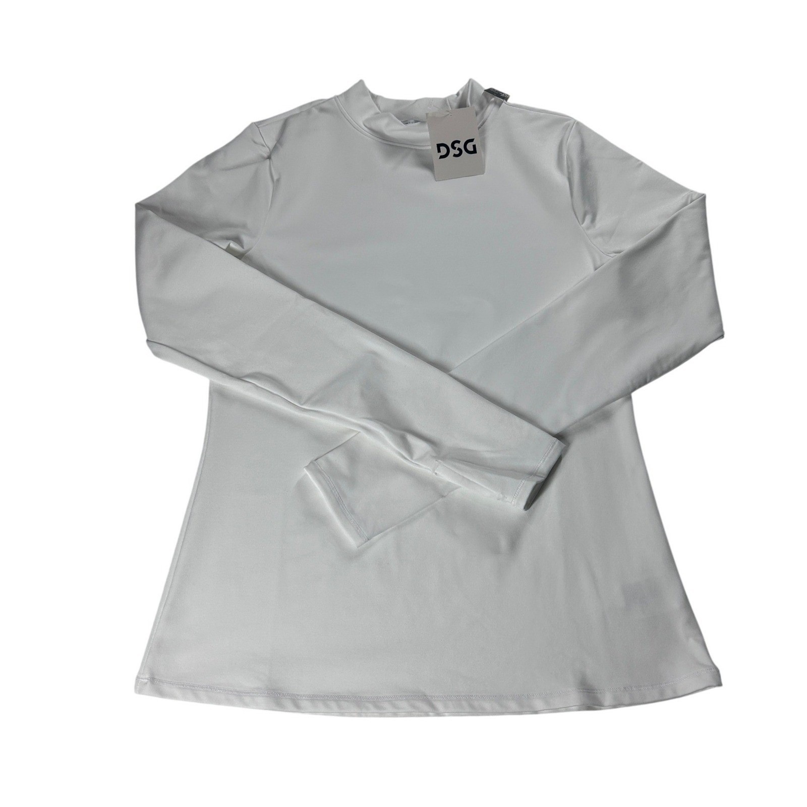DSG Cold Weather Compression Mock Neck LS Shirt Women Medium White NEW