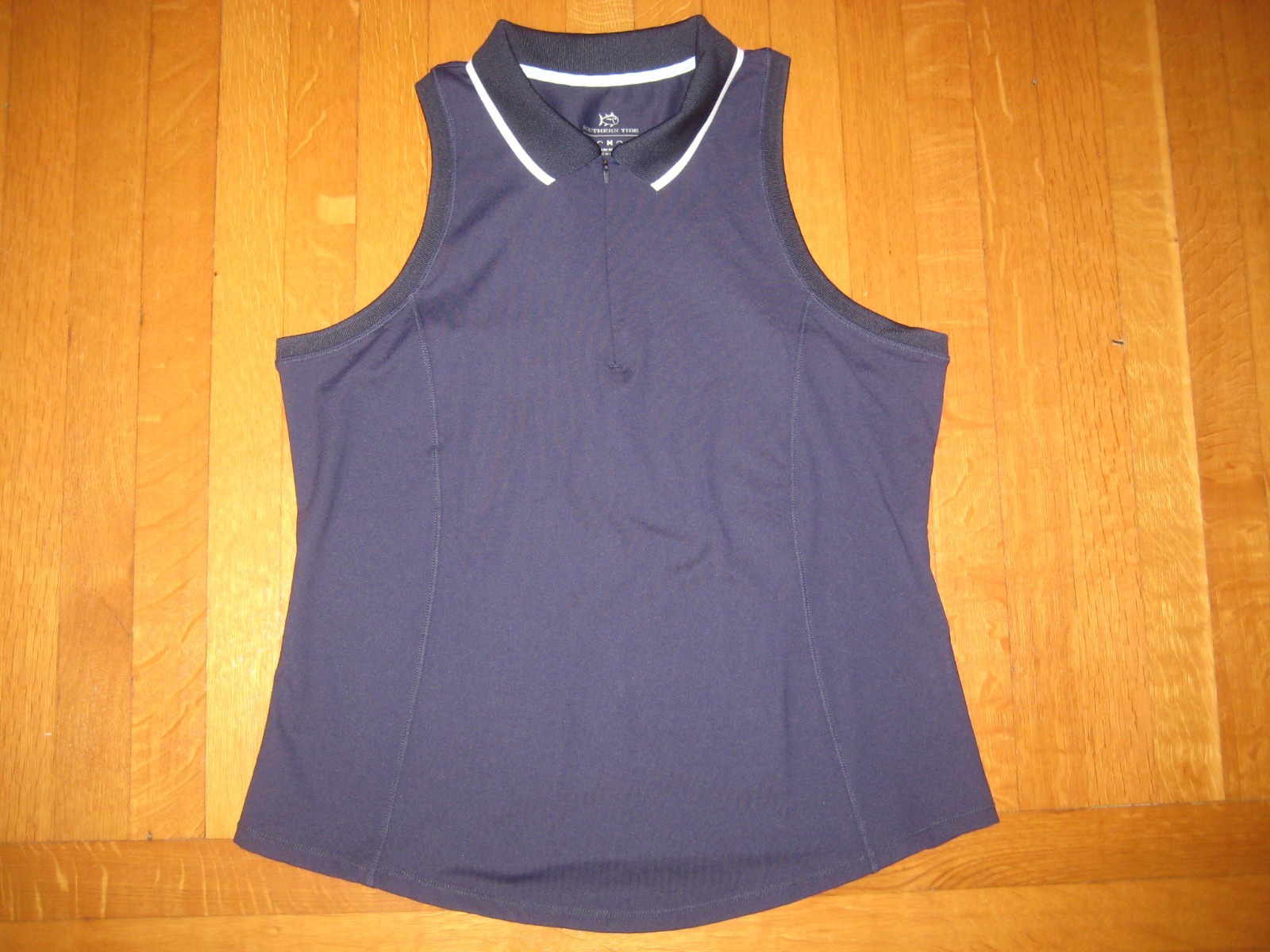 NEW Southern Tide Women’s Medium Kristy Polo Tank Top Sleeveless Blue
