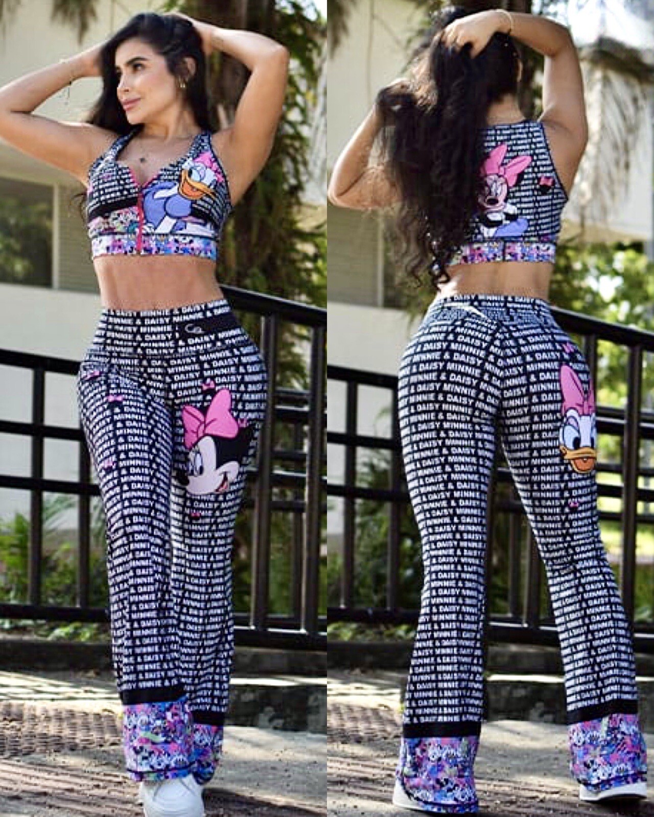 Colombian Brazilian Women’s Set Bell Boot Pants & Top Microfiber S M L Casual