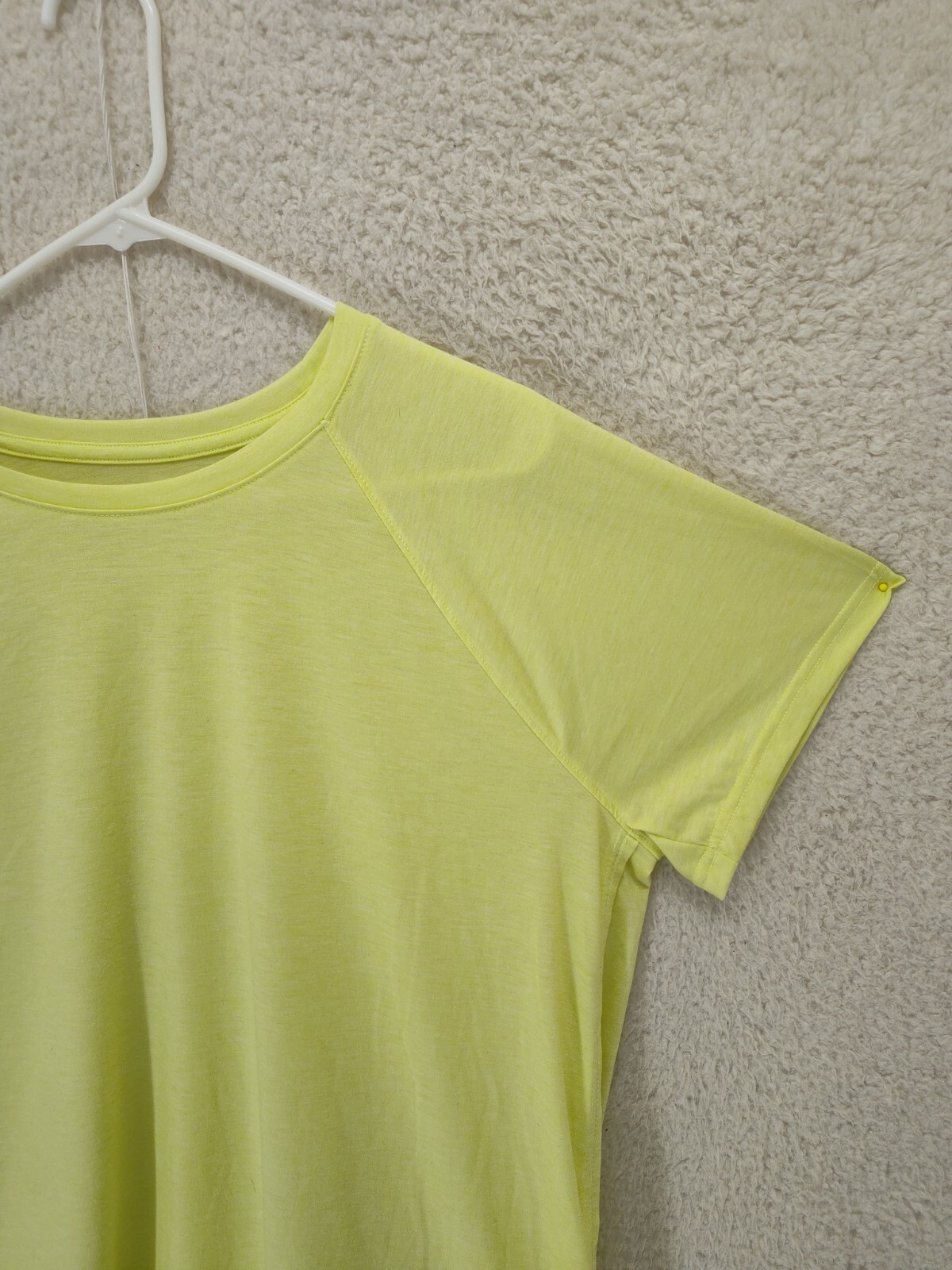 Tek Gear Women Top Extra Large Yellow Poly Blend Short Sleeve Workout Gear