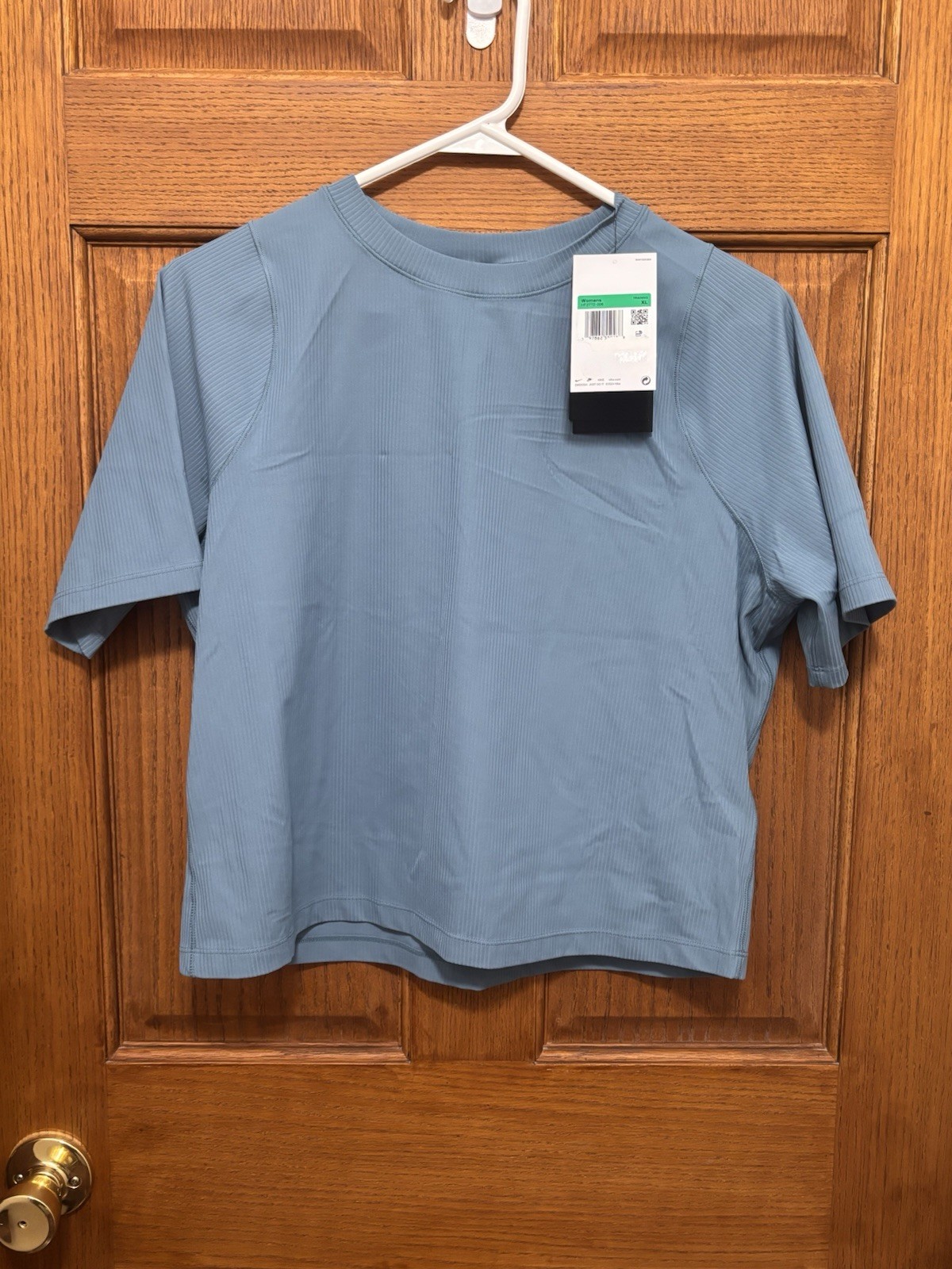 Womens Nike Dri Fit Zenvy Short Sleeve Top Size XL Dusty Blue