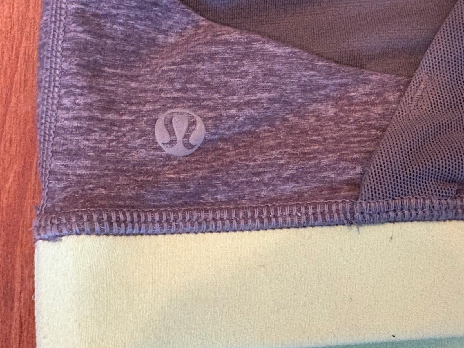 Lululemon Size 6 Bra Top Heather Gray and Lime Green Band