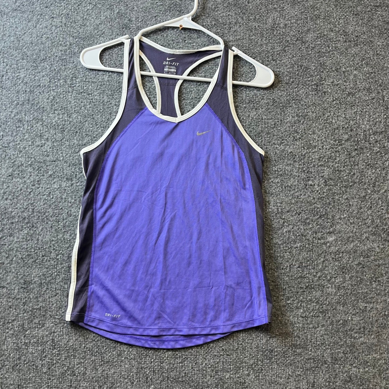 Nike Tank Top Womens Size S Purple Dri-Fit Racerback Mesh Athletic Running