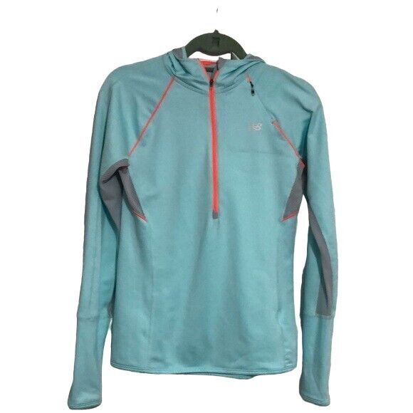 New balance 1/4 zip up hooded activewear shirt women’s size small