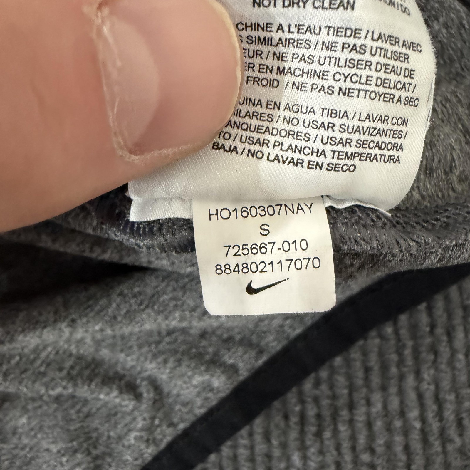 Nike Golf Pullover Womens Small Gray Dri-FIT 1/4 Zip Long Sleeve Top 725667-010