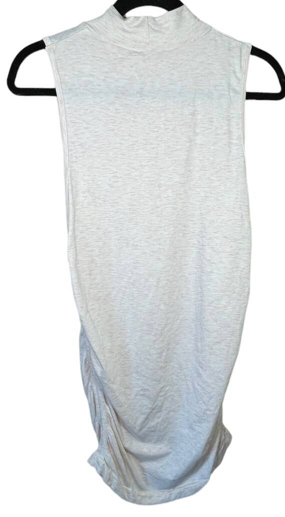 Fabletics Kathie Seamless Mock Neck Bodycon Knit Top Opal Pink Size L Side Ruch
