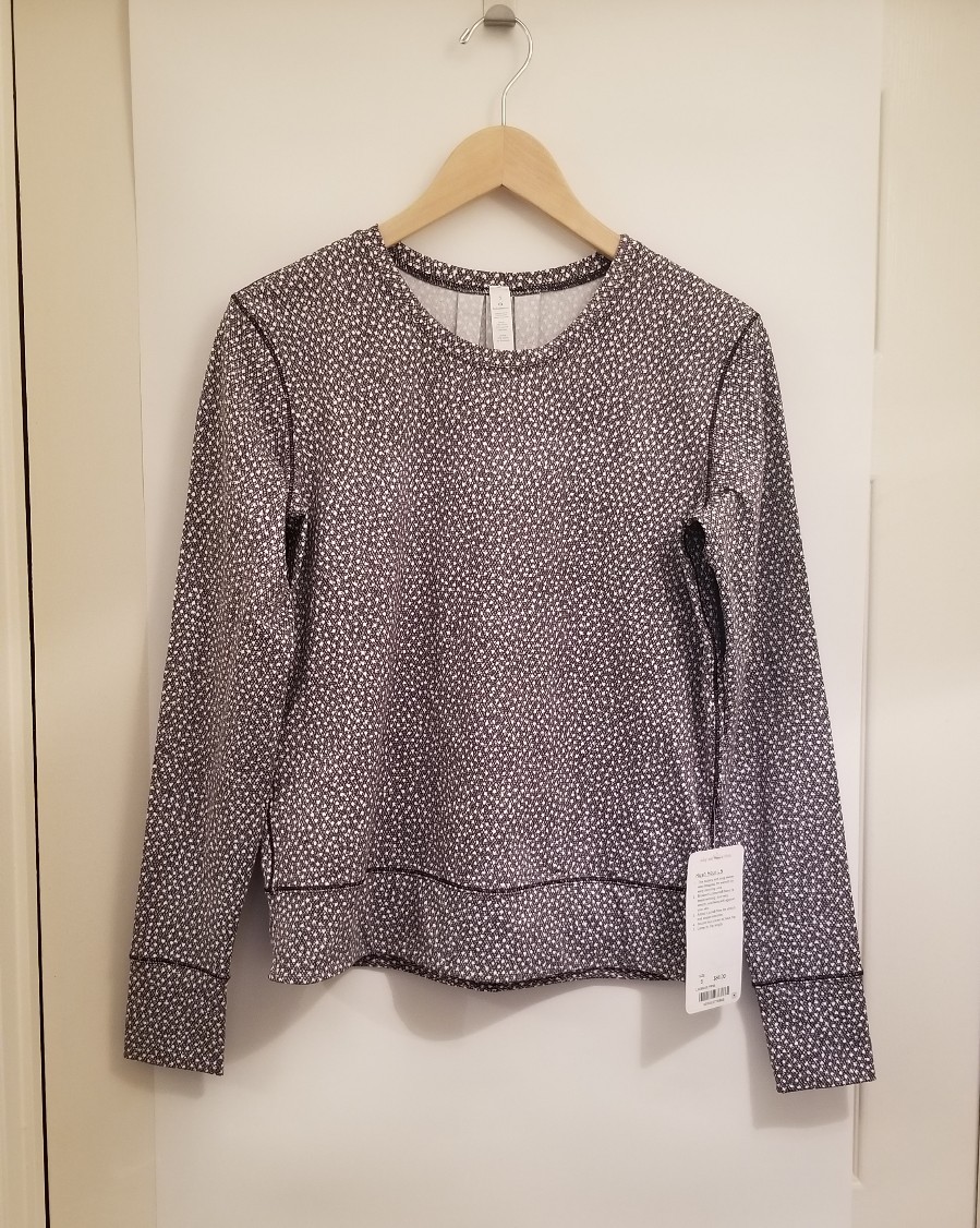 Lululemon Rush Hour LS NWT Sizes 4 6 8 FRFB Frozen Fizz Long Sleeve Brushed