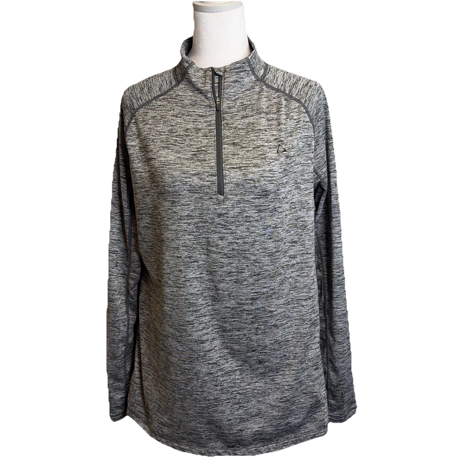 Paradox Activewear Jacket Sz XL Women’s Gray 1/4 Zip Pullover Stretch Athleisure