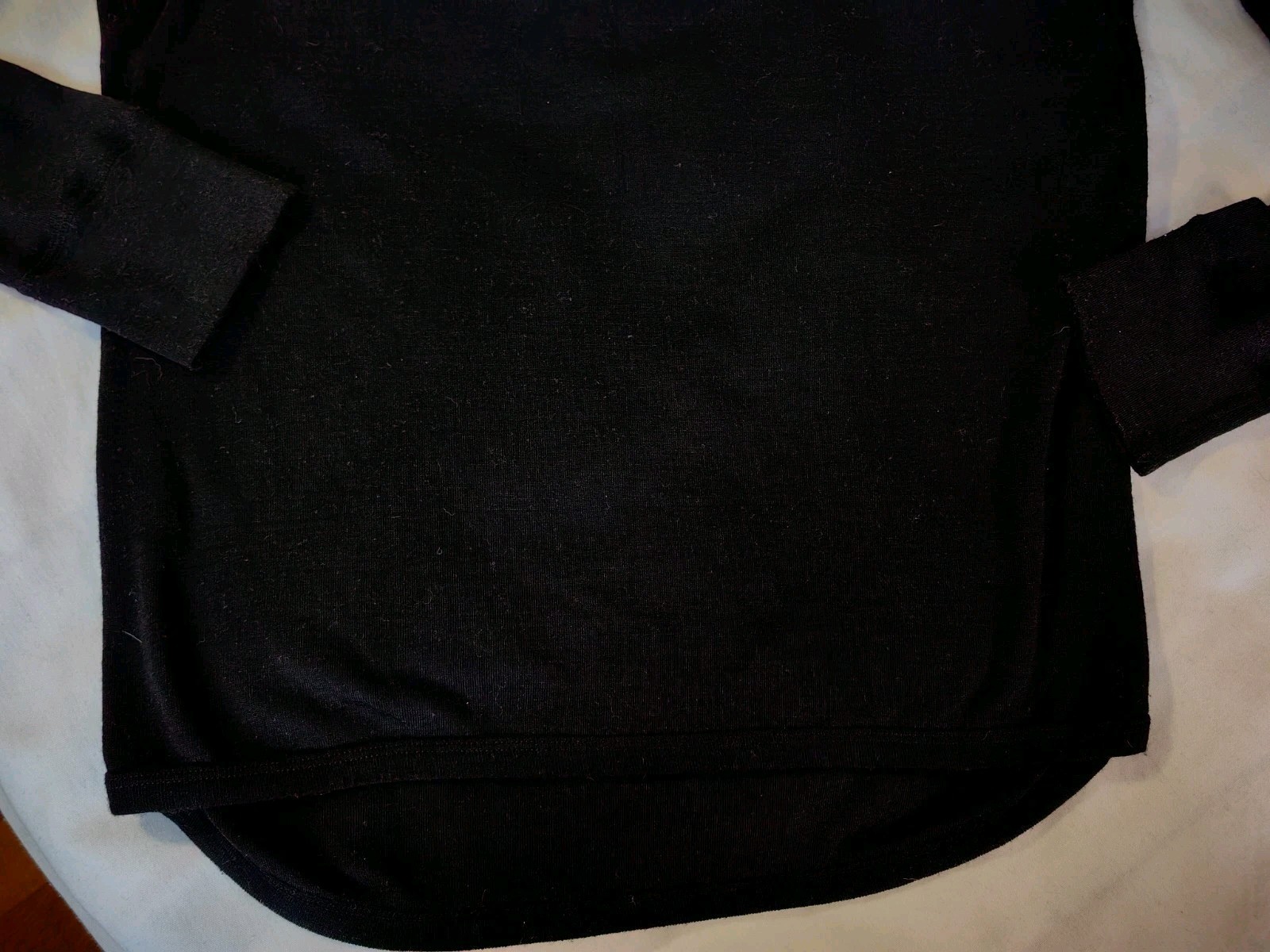 Areth 50% Wool Thermo Sz M-L Base Layer TShirt Long Sleeve Running Black