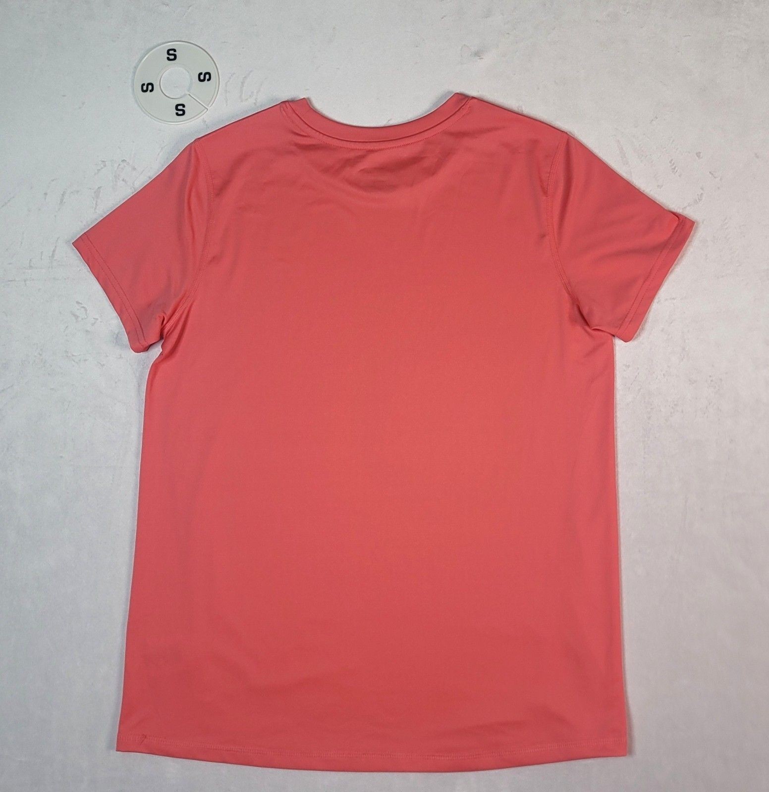 FIT ESSENTIALS Pink Coral Activewear Wicking Tee Shirt Workout Top Small NWOT