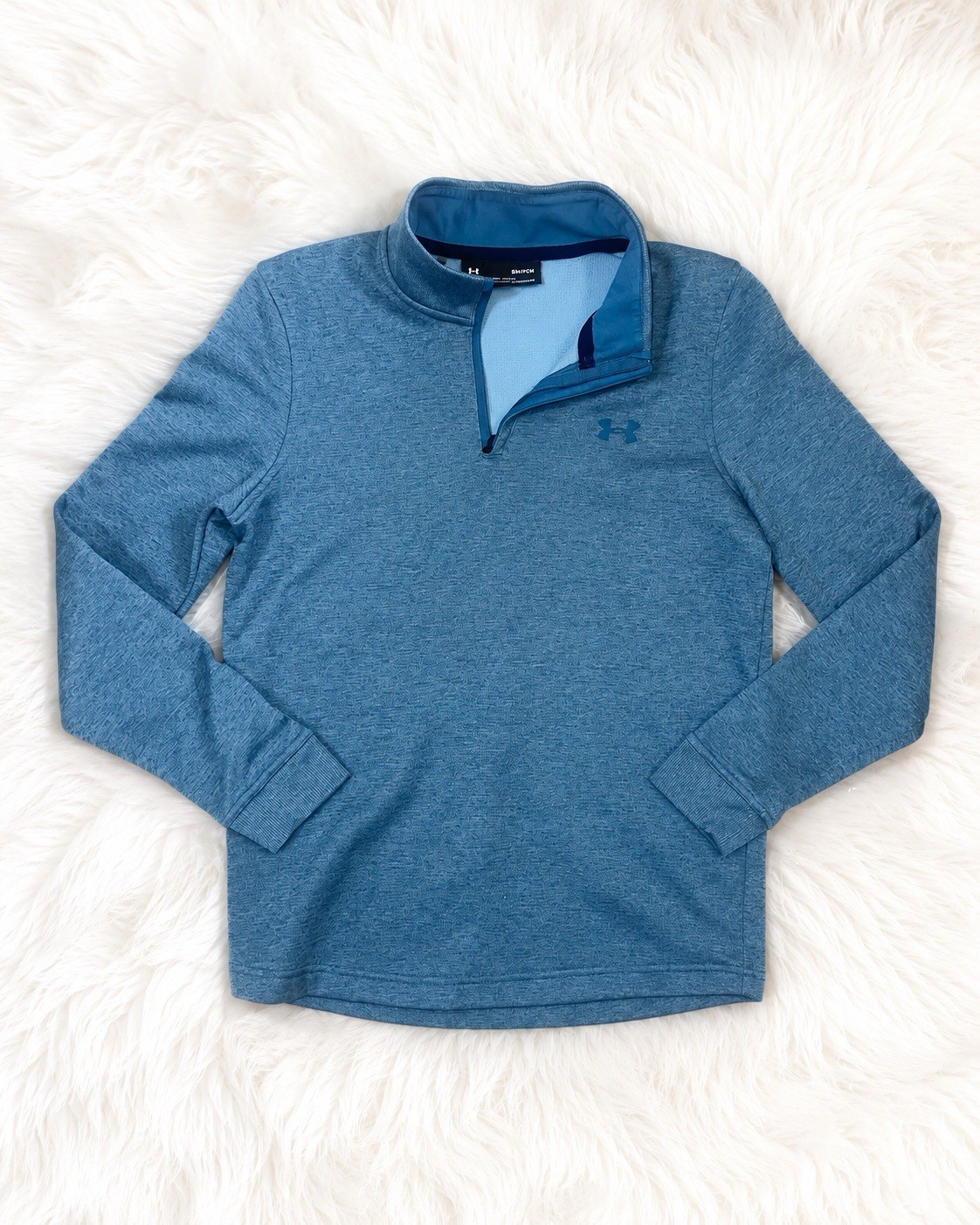 Under Armour ColdGear 1/4 Zip Pullover Women’s Small Blue Loose Fit Athletic