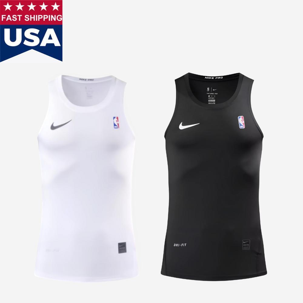 Nike Men’s Tank Top Athletic Cut Compression Sleeveless Workout Shirt Black Mens