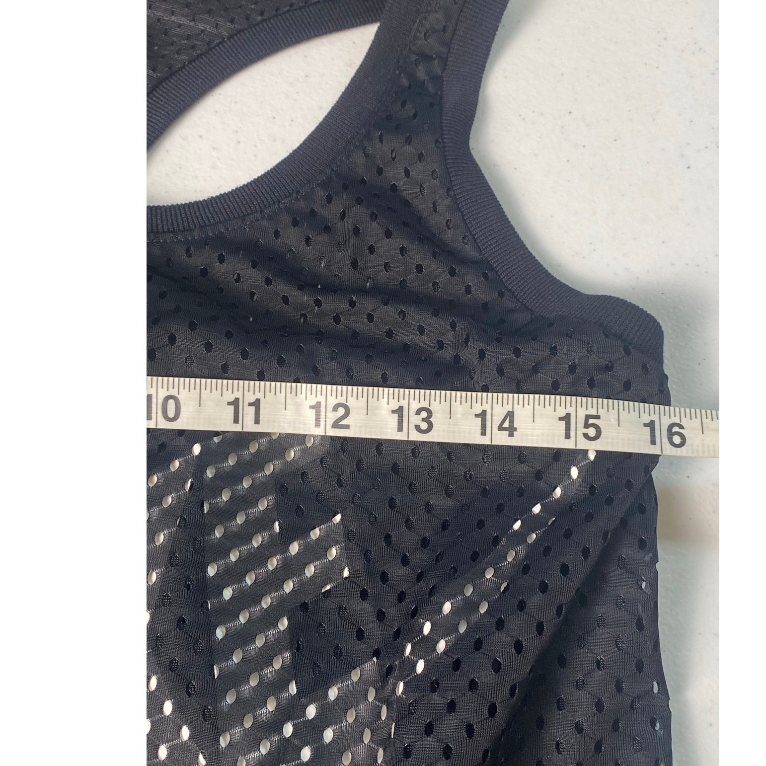 Nike Black Double Layer Mesh Logo Athletic Racerback Tank Top Women’s Size Small