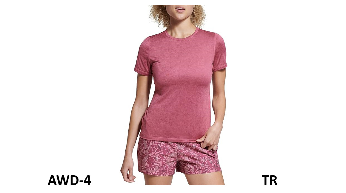 BASS OUTDOOR Women’s Standard Knit Active T-Shirt, Comfortable, Dk Rose, X-Small
