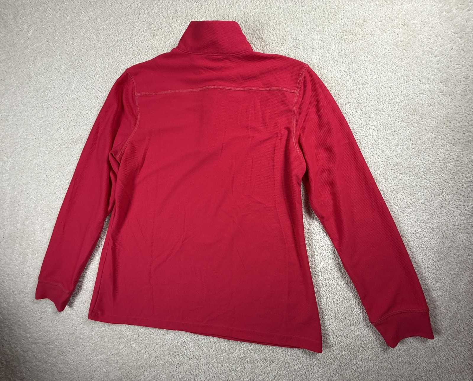 Greg Norman Shirt Womens Large Pink Mock Neck Quarter Zip Play Dry Golf Pullover