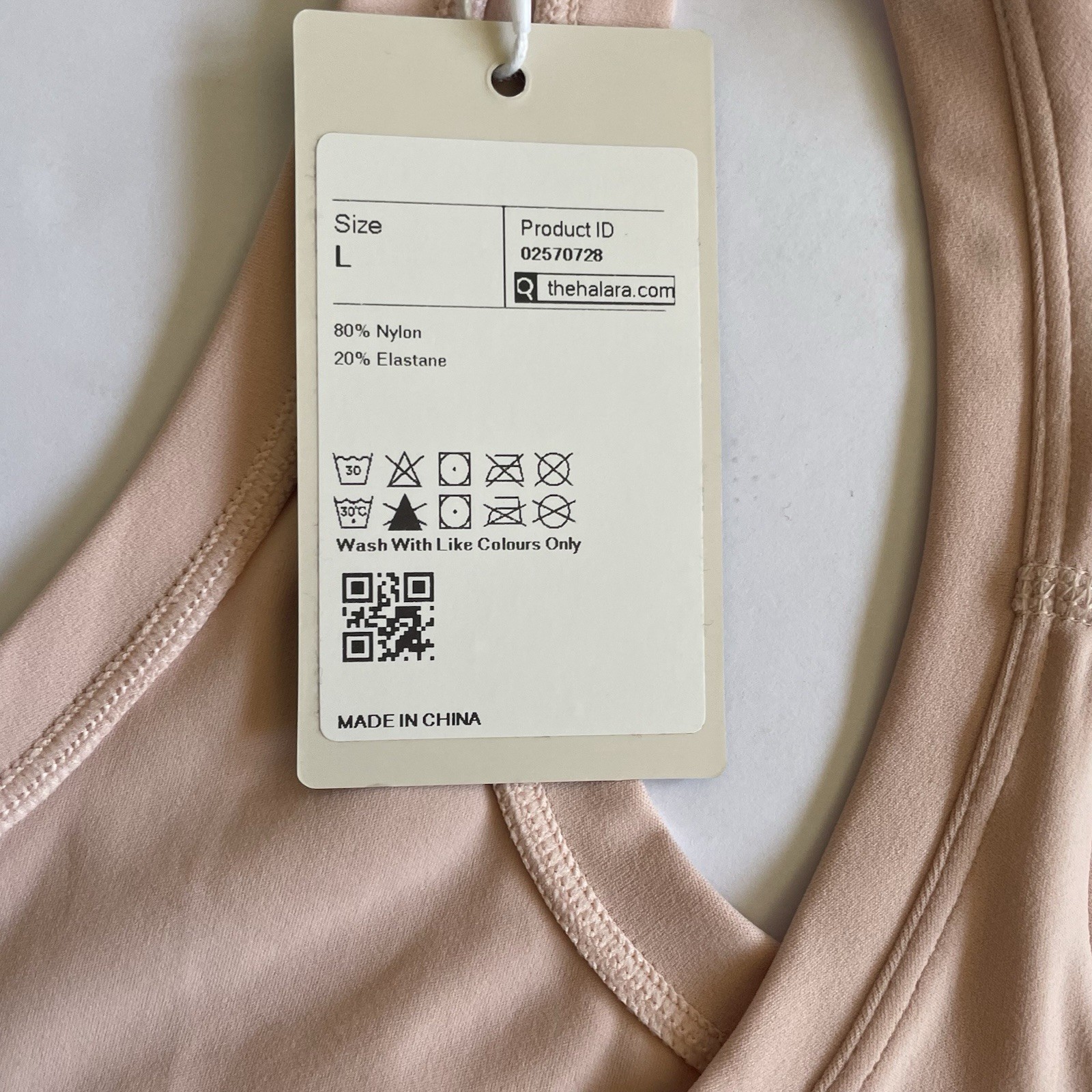 Halara Solid Stretchy U Neck Racerback Tank Top Pink Salt Woman’s Size Large