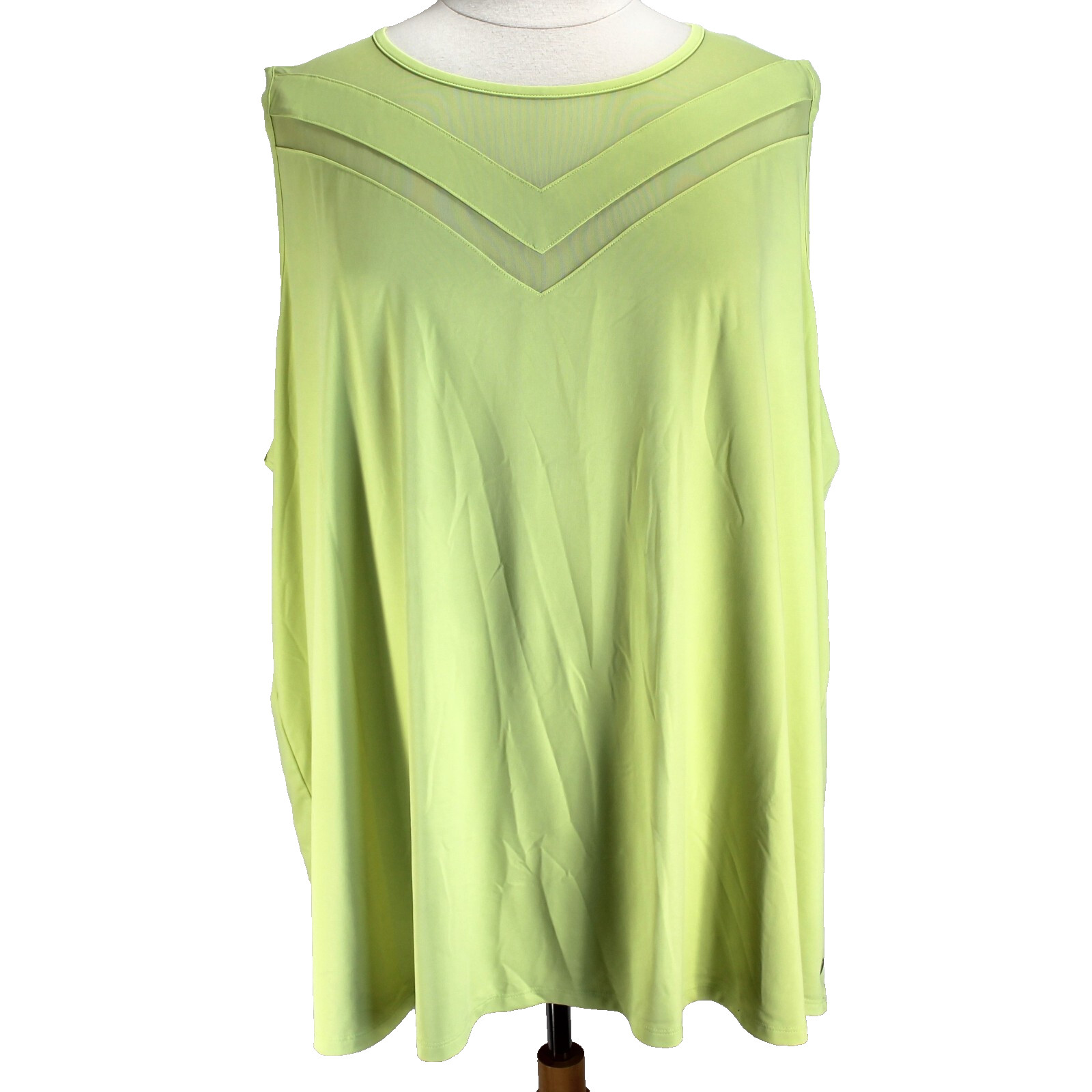 Livi Lane Bryant Tank Top Womens Size 38/40 Solid Lime Green Sleeveless Workout