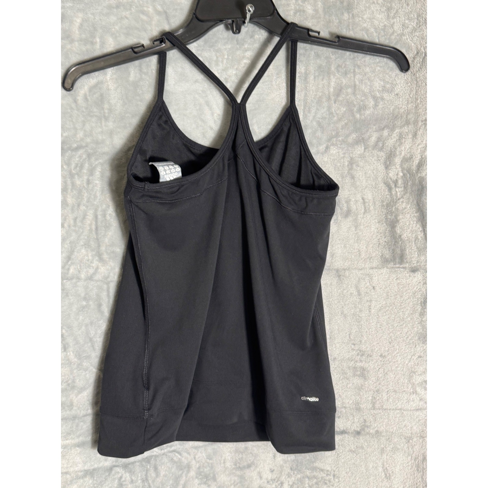 Adidas Performance Essentials Climalite Tank Top Black Shelf Bra Womens Medium