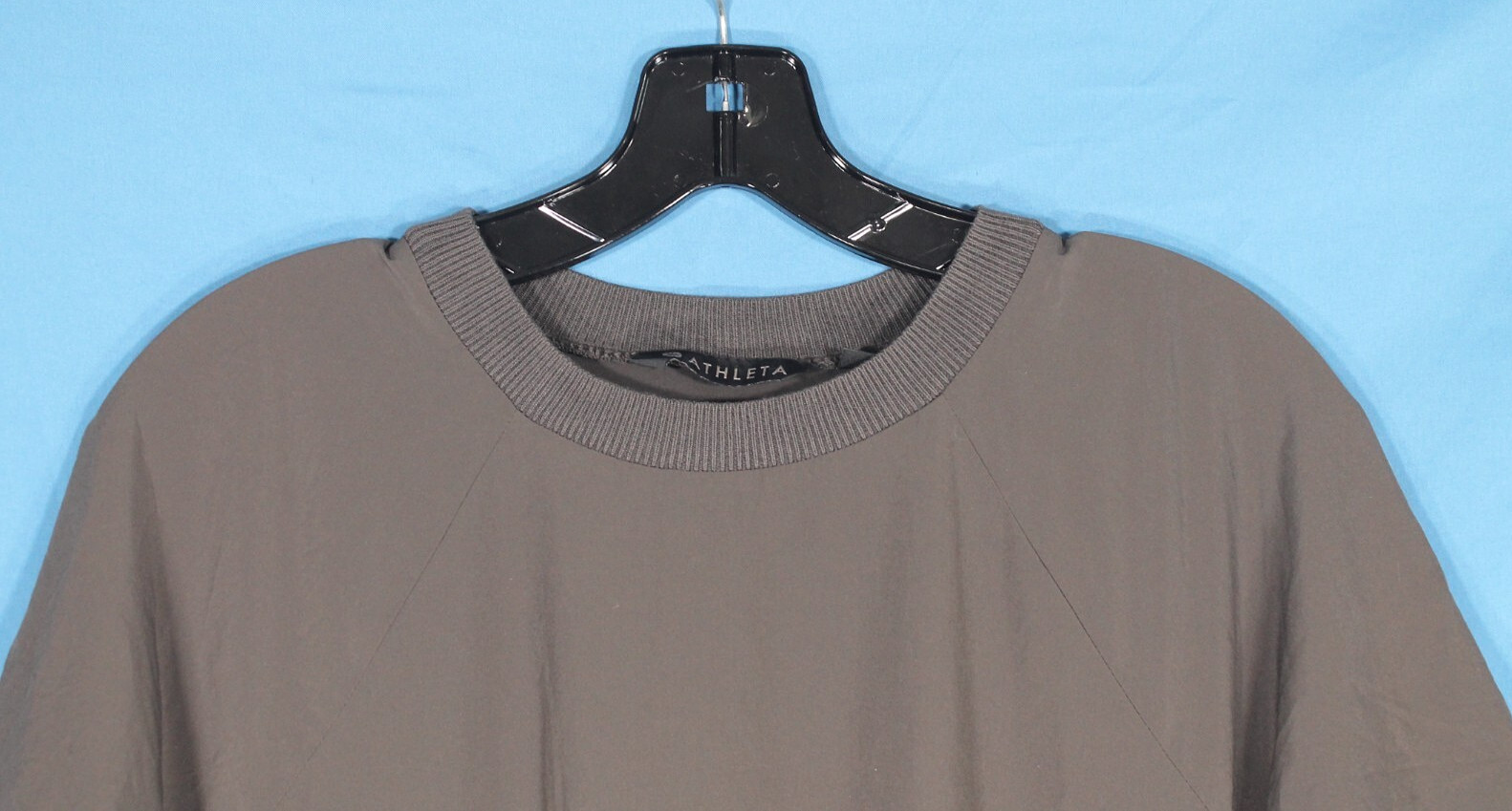 ATHLETA Dark Green RIBBED TRIM High-Low Hem ZEPHYR T-SHIRT/TEE/TOP Sz XS